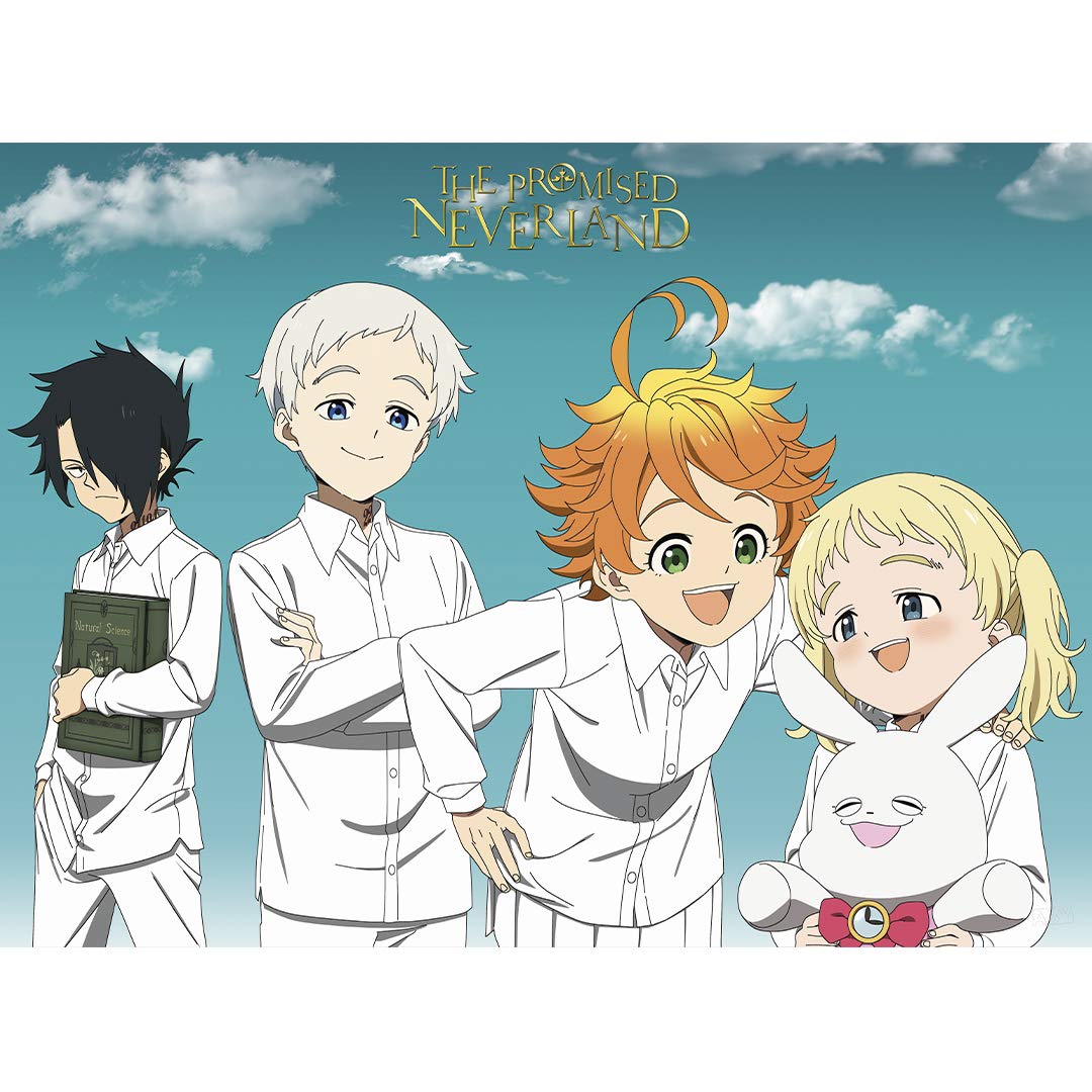 ABYSTYLE The Promised Neverland Unframed Poster Pack Includes 2 Mini Posters 15" x 20.5" Featuring Norman, Emma, Ray & Connie Anime Manga Wall Art Prints for Bedroom Home Office Room Decor Gift