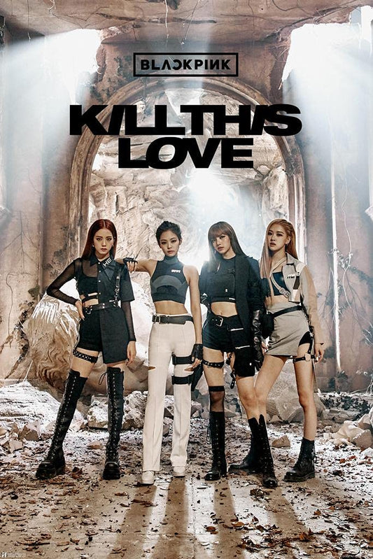 Blackpink Poster Merchandise Kill This Love Title Photo Rose Lisa Jisoo Jennie Kpop Merch Album Kpop Room Decor For Walls Official Birthday Decorations Thick Paper Sign Print Picture 8x12