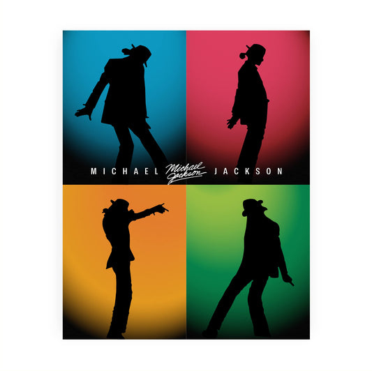 Michael Jackson- Abstract Silhouette Wall Art Decor, Retro Music Poster Print, Perfect For Vintage Home Decor, Office Decor & Studio Décor. Perfect Gift for The King Of Pop! Unframed-8x10