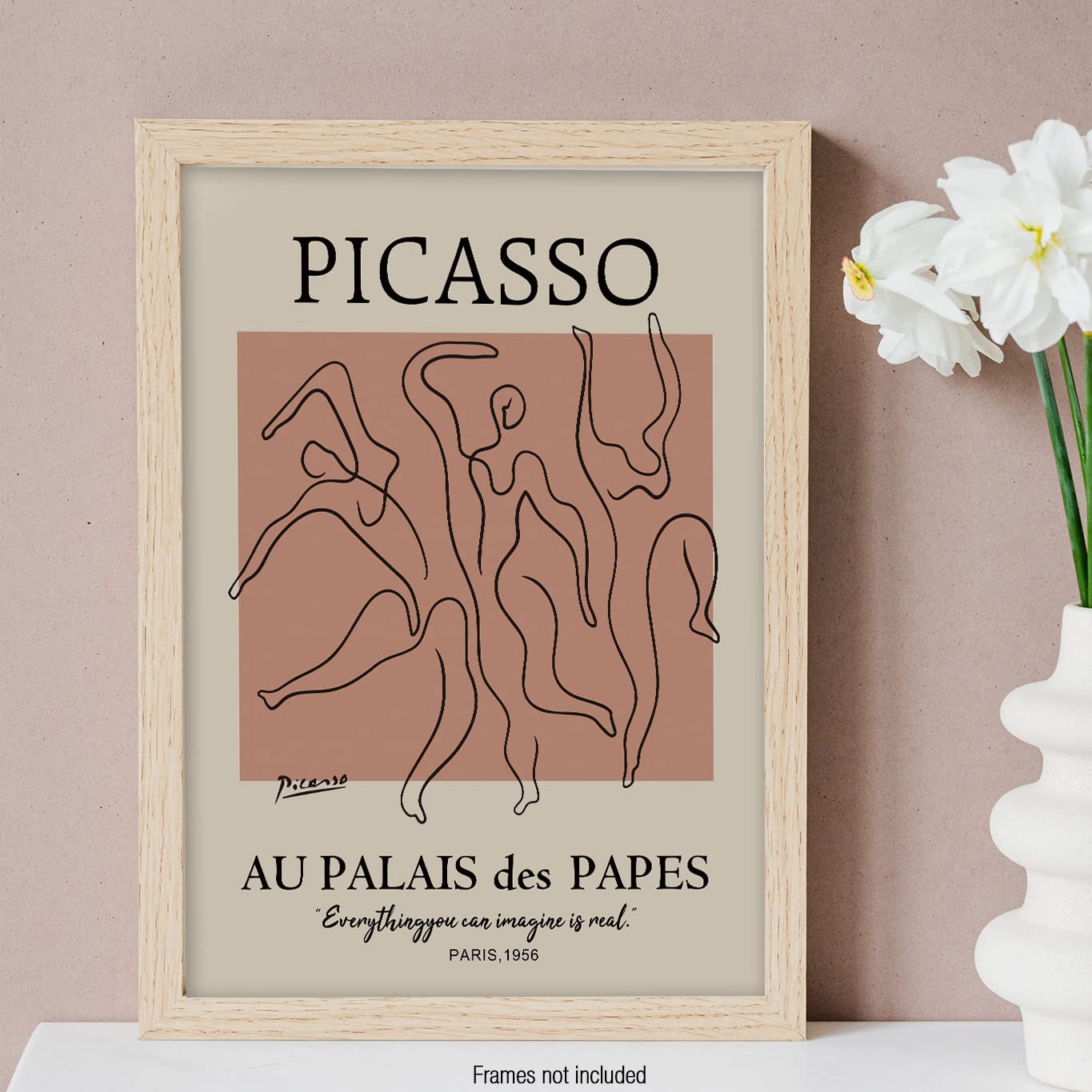 InSimSea Vintage Abstract Wall Art Decor for Living Room, Flower Posters for College Dorm Room Decor Aesthetic, Matisse Picasso Famouse Painting Posters (8"X10" Unframed)