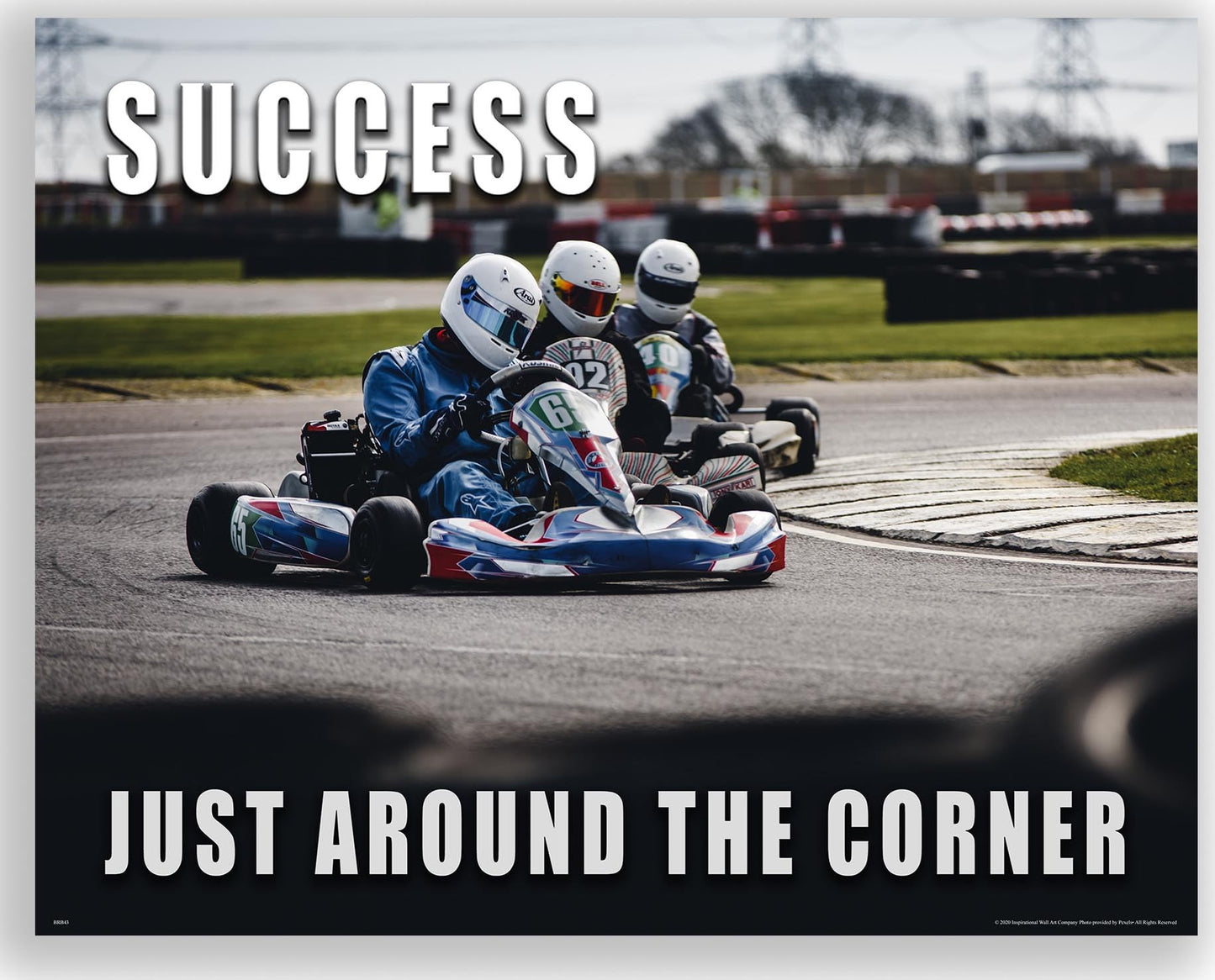 Go Kart Racing Motivational Poster Art Print 11x14 Kids Room Wall Decor