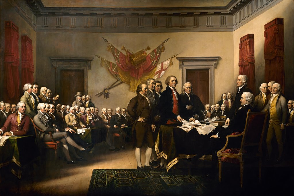 Signing of Independence America Poster Document Motivational Inspirational Classy Aesthetic Modern Graphic Picture Photograph United States US American Cool Wall Decor Art Print Poster 18x12