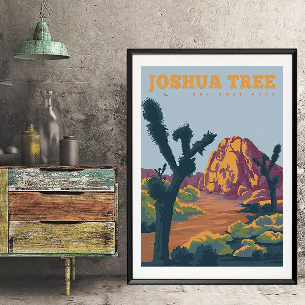 xtvin Joshua Tree National Park America Vintage Travel Poster Art Print Painting Home Decoration Gift