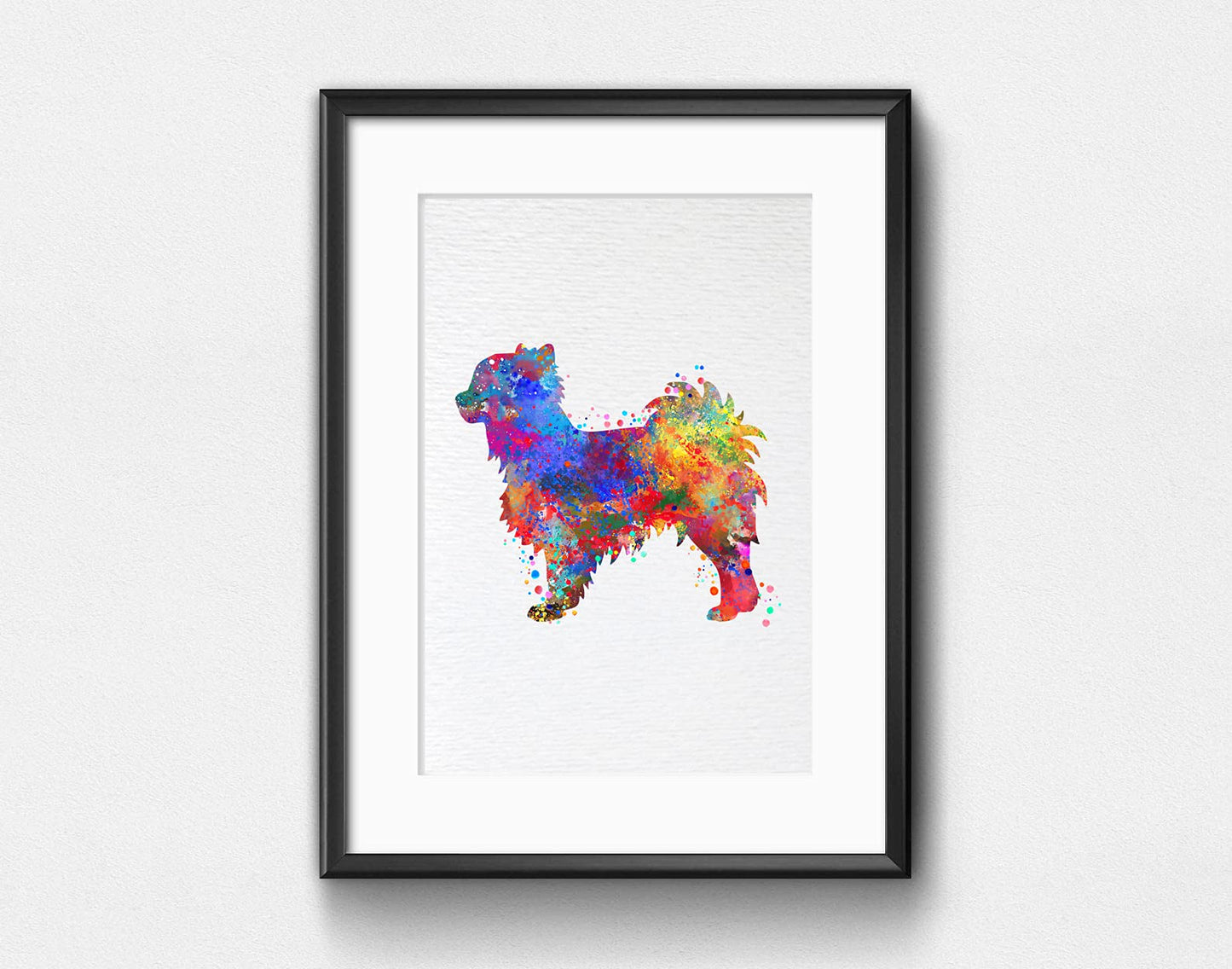 Dignovel Studios 8X10 Unframed Chihuahua Long Hair Dog Pet Animal Friend Watercolor Art Print Poster Wall Art Nursery Kids Office Home Decor DN569