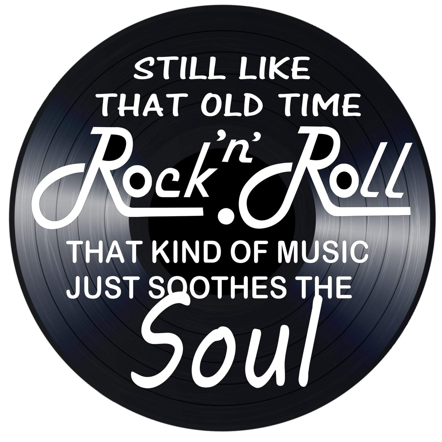 Old Time Rock N Roll Song Lyric Art on a REAL Vinyl Record, LP Record Wall Décor, Classic Rock