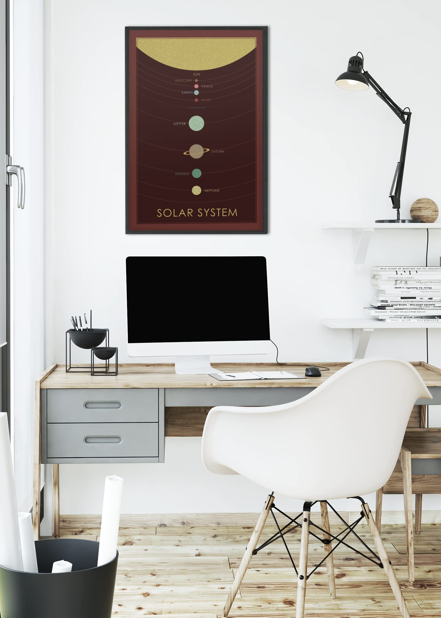 Solar System Wall Decor Educational Reference Classroom Nursery Kids Toddler Teens Room Decorations Homeschool Preschool Learning Activities Playroom Planet Cool Wall Decor Art Print Poster 12x18