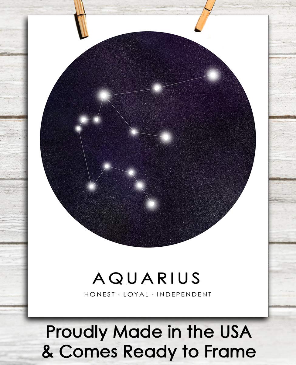 Aries Zodiac Astrology Poster: Unique Astronomy Boho Wall Art Poster for Home, Office, Bedroom & Living Room Decor | Unframed Posters 8x10"