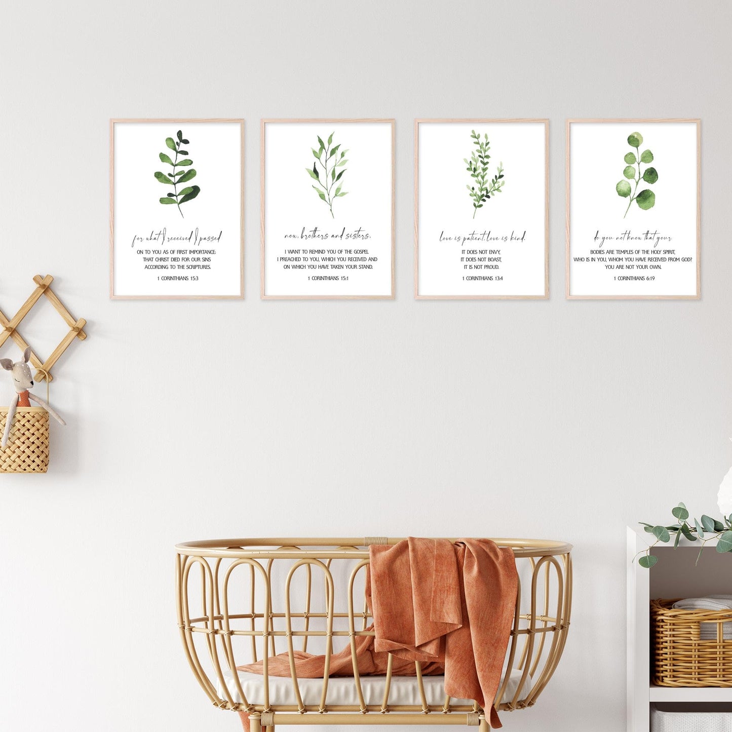 Insire 1 Corinthians 13 Wall Art, Bible Art, Corinthians 13 Sign, Bible Verse Art, Christian Poster, Scripture Art, Bible Verse Nursery, Biblical Quotes Wall Decor, Biblical Prints Unframed (8x10”)