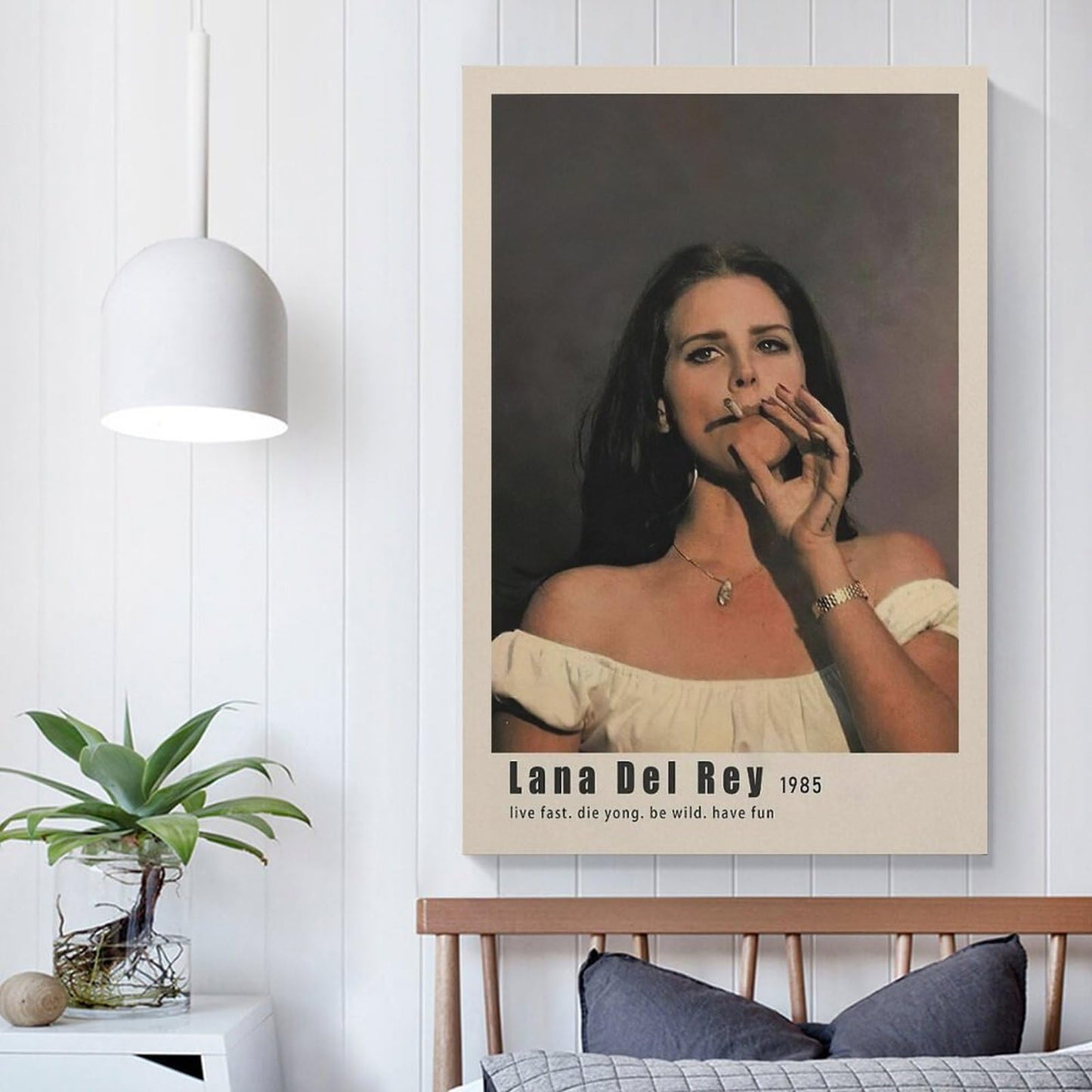 HAYNANCH Singer Lana Del Rey Poster Canvas Prints Wall Art Prints Painting Album Cover Poster Decoration Gift For Home Office Bedroom Decorations Unframed 12x18inch(30x45cm)