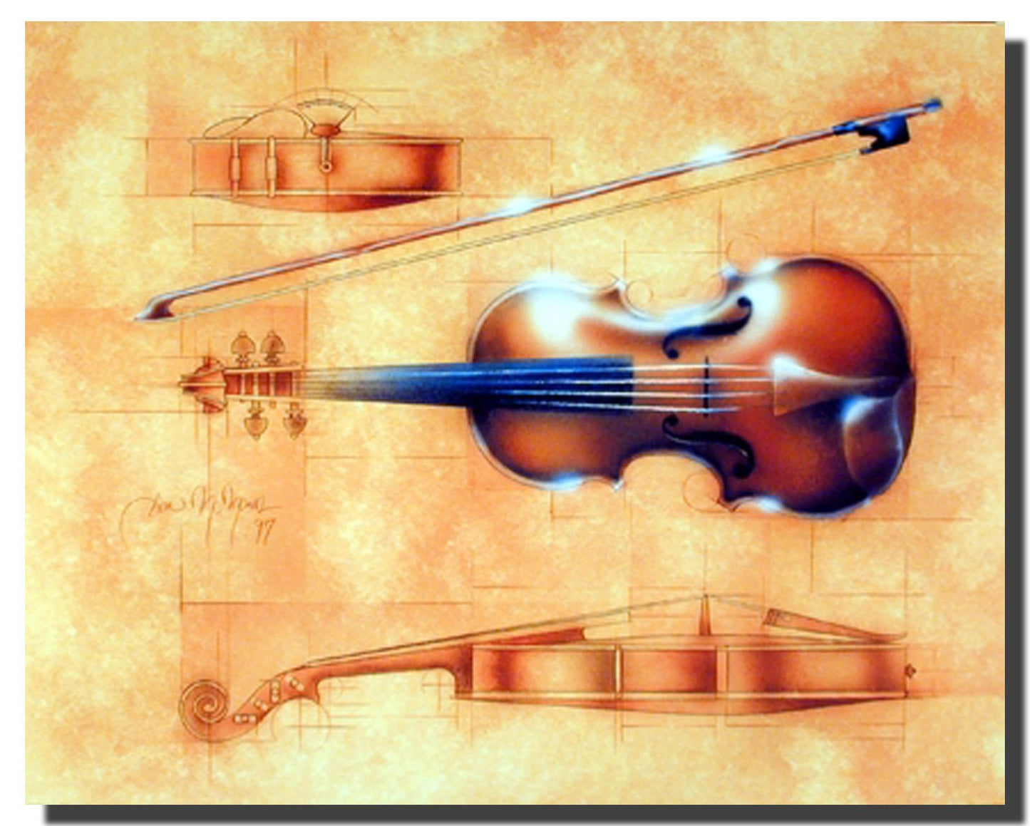 Fine Arts Instrument (Violin) Wall Decor Art Print Poster (16x20)