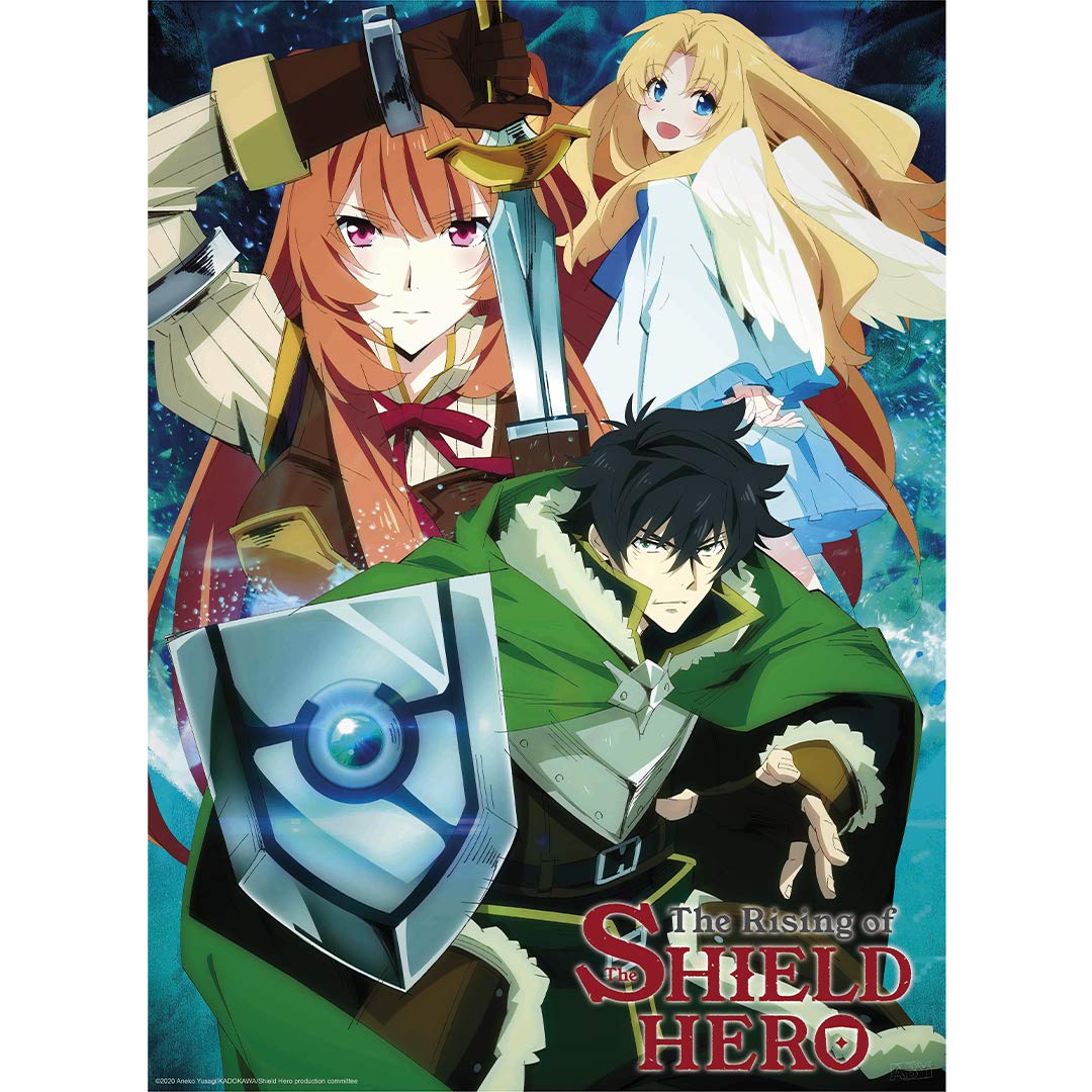 ABYSTYLE The Rising of the Shield Hero Naofumi's Party Unframed Mini Poster 15" x 20.5" Featuring Naofumi, Raphtalia & Filo Anime Manga Wall Art Prints for Bedroom Home Office Room Decor Gift