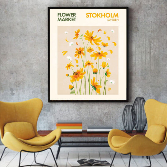 Batuba Design,Flower Market Wall Decor Poster Prints, Flower Market Room Decor, Set of 6 UNFRAMED ( 8''x10''), Flower Market poster,FLower Market Room Decorations, Flower Bothanic Poster
