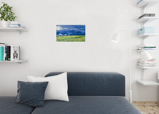 Vincent Van Gogh Wheatfield Under Thunderclouds Van Gogh Wall Art Impressionist Painting Style Nature Spring Flower Wall Decor Landscape Field Forest Poster Cool Wall Decor Art Print Poster 18x12