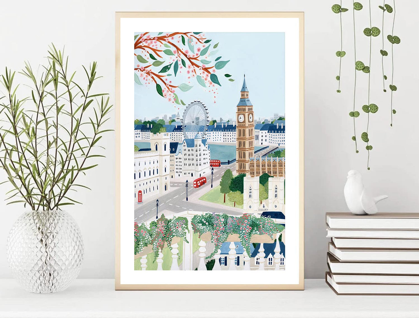 London Art Print, London Wall Art, England Art Print, London Poster, London Gift, Travel Gift, Travel Poster, Housewarming, Wedding Gift (Unframed) (9x11)