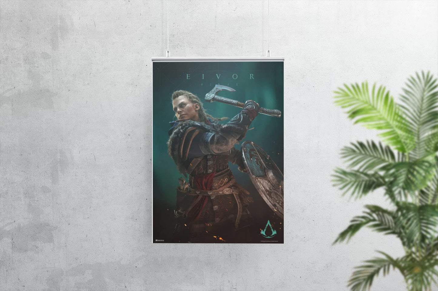 Assassins Creed Valhalla Wall Art Posters Video Game Eivor Varinsdottir Runes Female Games Art Games Movie Posters Gaming Room Decor Gamer Viking Wall Art Cool Wall Decor Art Print Poster 12x18