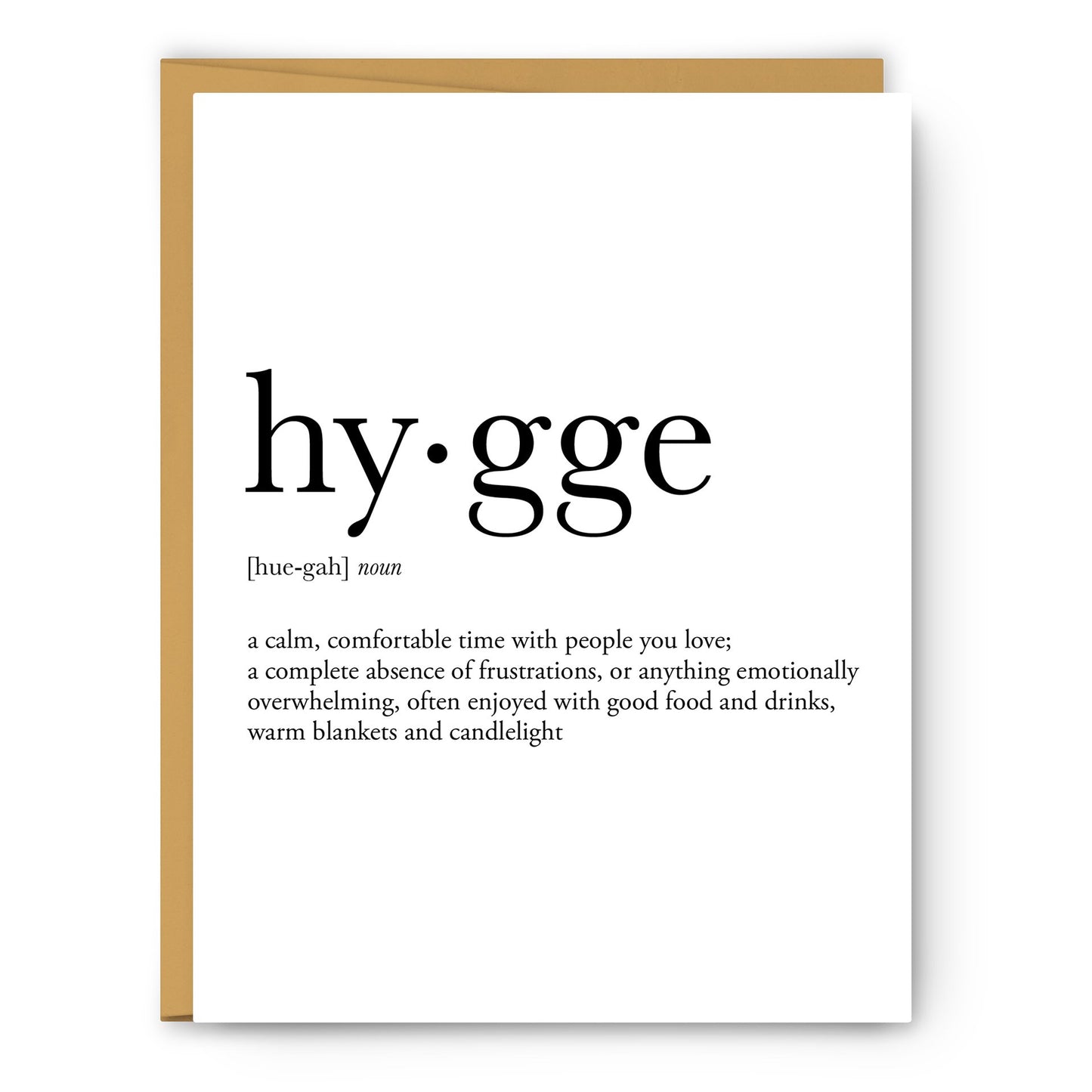 Hygge definition - Unframed art print poster or greeting card