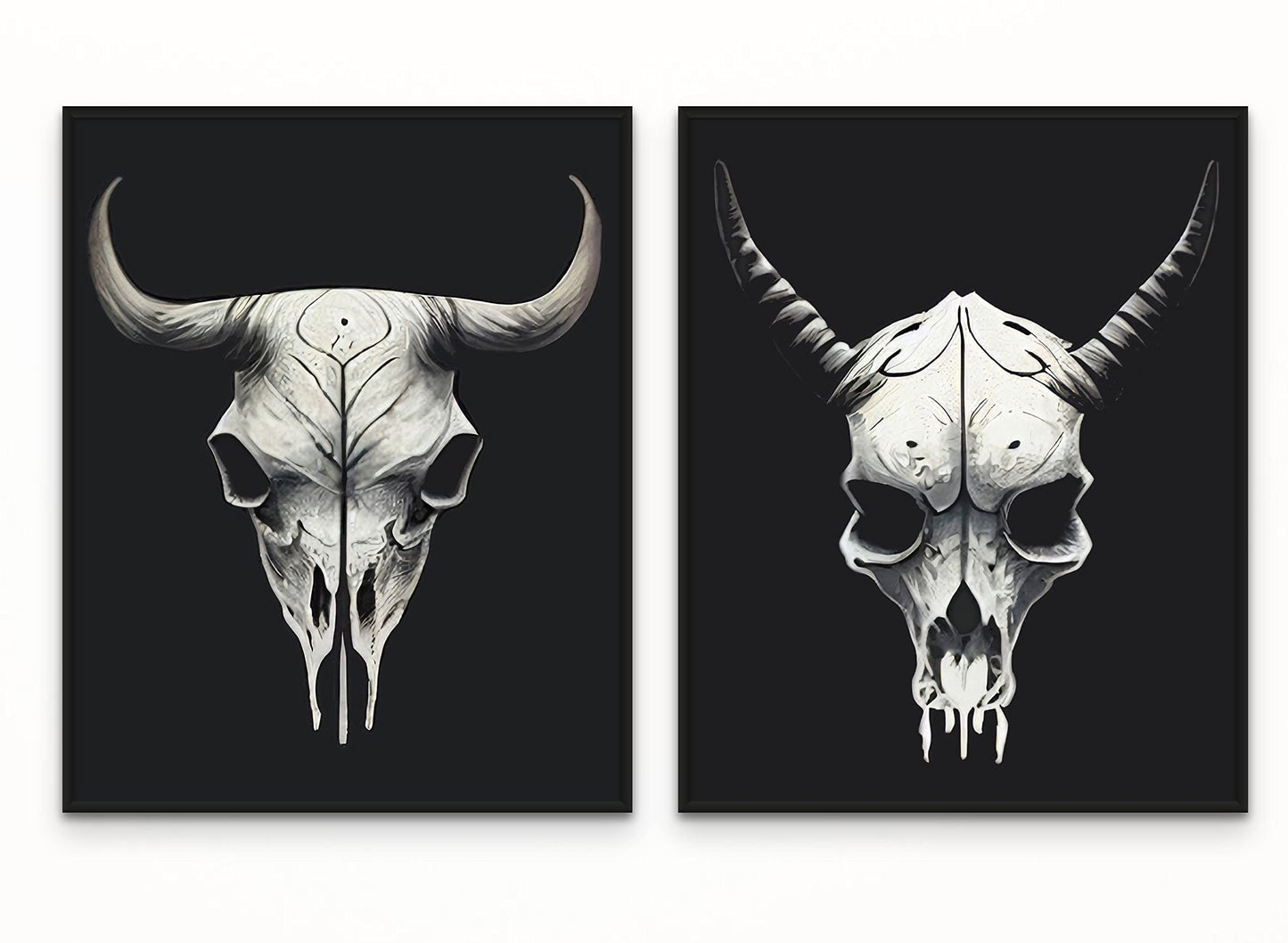 Cow Skull Prints, Modern Farmhouse Prints, Cow Skull Poster, Animal Skull Decor, Animal Skull Wall Prints, Western Decor For Bedroom, Skull Decor, Western Room Decor for Boys (8x10 Unframed)