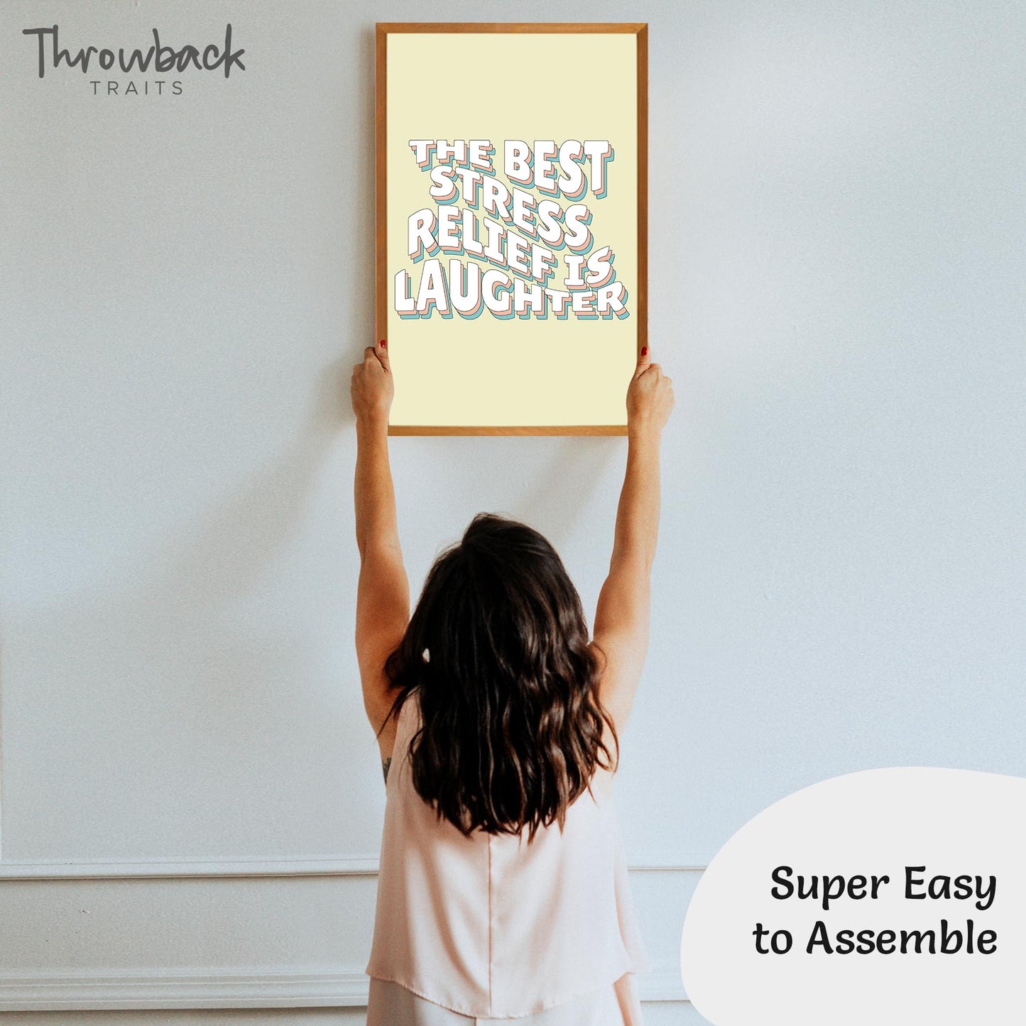 Throwback Traits Funky Posters For Preppy Wall Art - Girl Empowerment Posters For Funky Room Decor - Lbgtq Friendly Dorm Room Wall Decor - Unframed 6 Set Of Bright Retro Prints & Posters Size 11x17