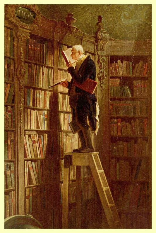 Carl Spitzweg The Bookworm Impressionist Art Posters Degas Prints and Posters Library Posters for Wall Painting Edgar Degas Wall Art French Thick Paper Sign Print Picture 8x12