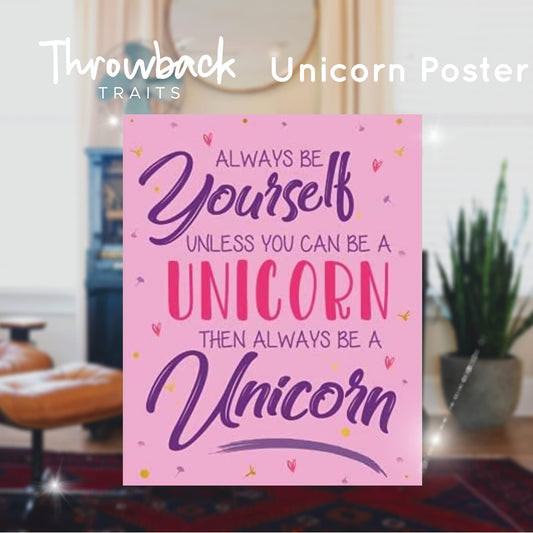 Unicorn Wall Decor - Unicorn Pictures Wall Decor Set Of 8 - Unicorn Wall Art Unframed - Rainbow Pictures Wall Art 8x10 - Easy To Decorate - Unicorn Art Prints - Unicorn Poster - Girls Wall Art