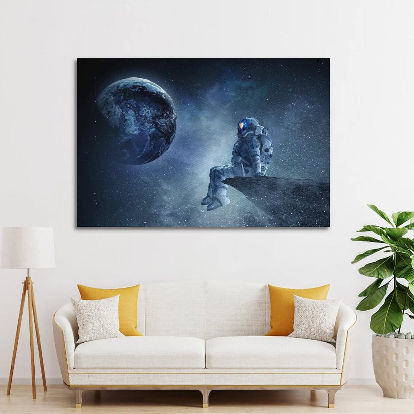 SUANA Astronaut Spaceman Posters for Men Canvas Art Poster And Wall Art Picture Print Modern Family Bedroom Decor Posters 12x18inch(30x45cm)