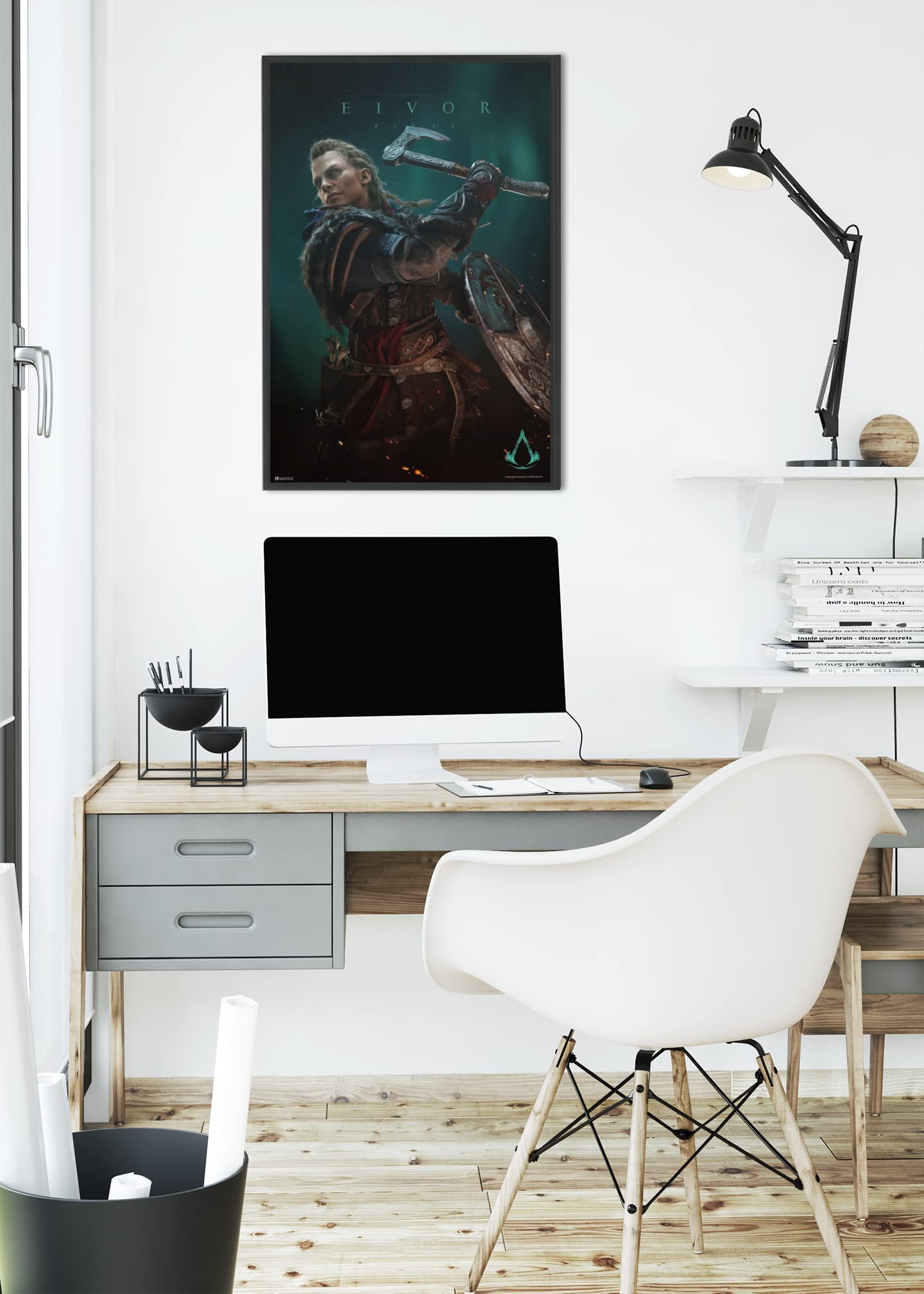 Assassins Creed Valhalla Wall Art Posters Video Game Eivor Varinsdottir Runes Female Games Art Games Movie Posters Gaming Room Decor Gamer Viking Wall Art Cool Wall Decor Art Print Poster 12x18