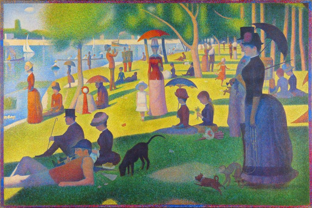 Georges Seurat Sunday Afternoon On Island Of La Grande Jatte Impressionist Art Posters Nature Landscape Painting Seurat Wall Art French Decor Garden Art Thick Paper Sign Print Picture 8x12