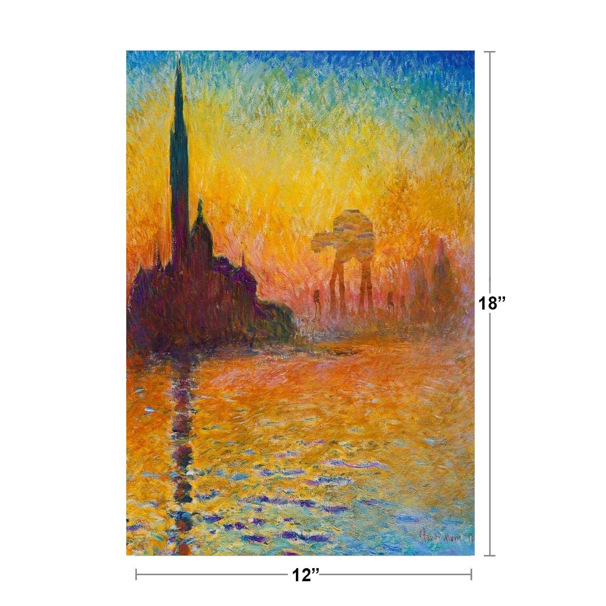 Imperial Assault at Dusk in Venice by Claude Monet Parody Art Humor Cool Wall Decor Art Print Poster 12x18