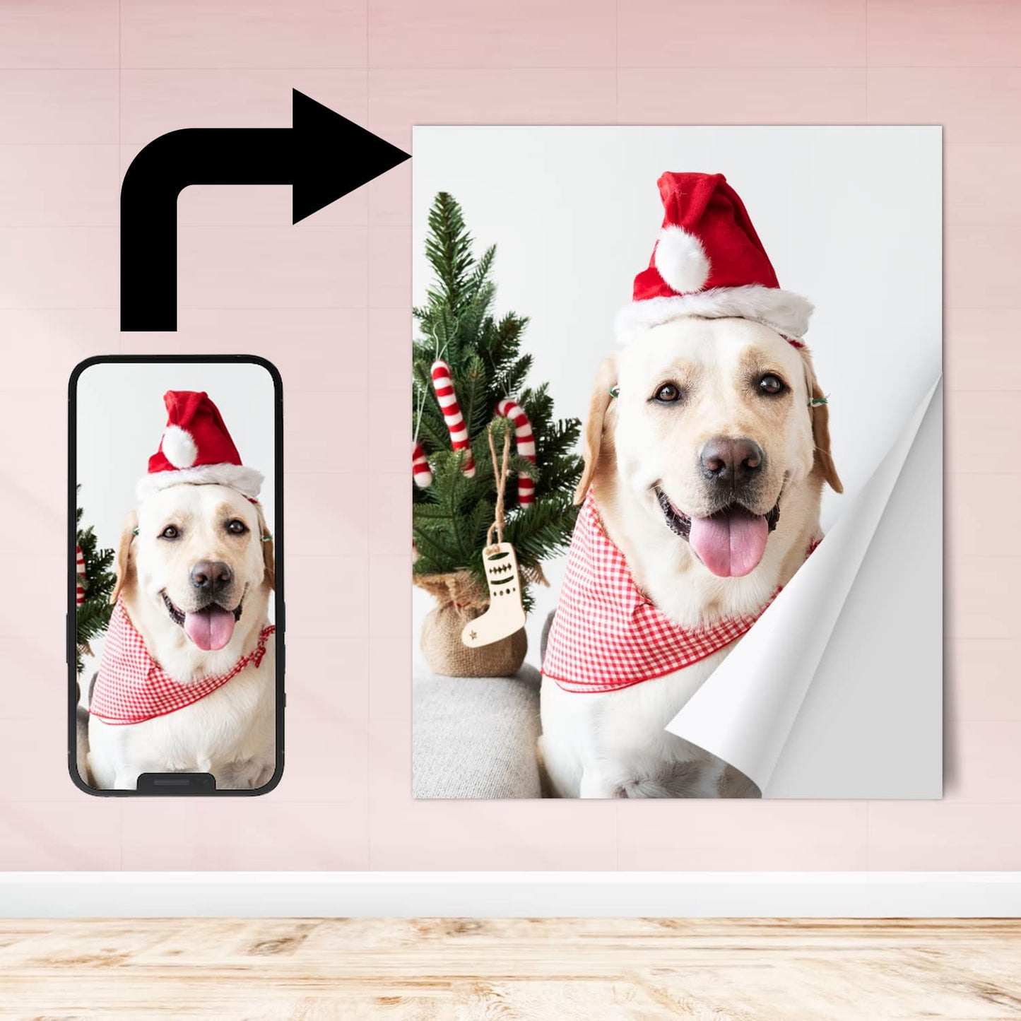 SIGNFORD Custom Poster Prints with Your Photos, Removeable Self-adhesive Photo Printings, Durable Waterproof Photo Collage for Wall, Home Decor Wall Art Prints - 8"x10"