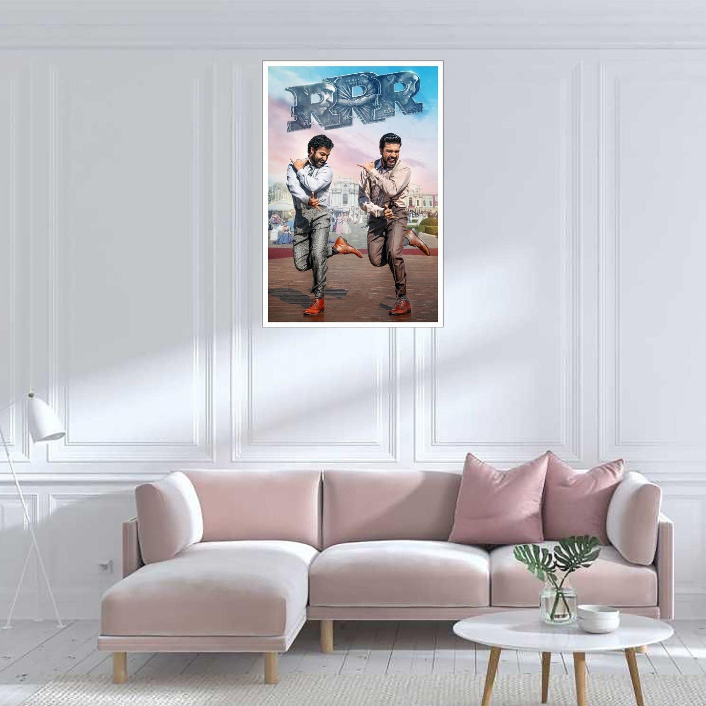 TOVAA 2022 New Indian Movie RRR Canvas Prints Roudram Ranam Rudhiram Funny Film Poster Wall Art For Home Office Bathroom Decorations Unframed 18"x12"
