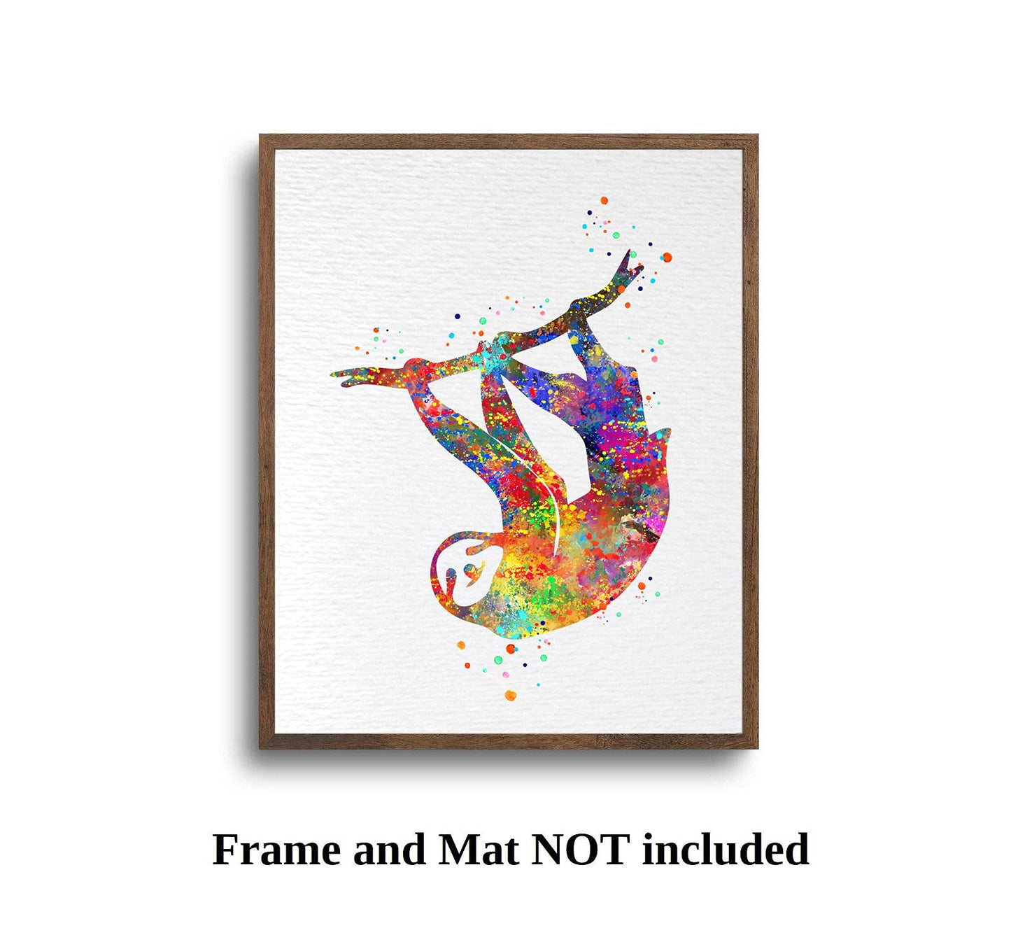 Dignovel Studios 8X10 Unframed Sloth inspired Watercolor illustrations Art Print Poster N432