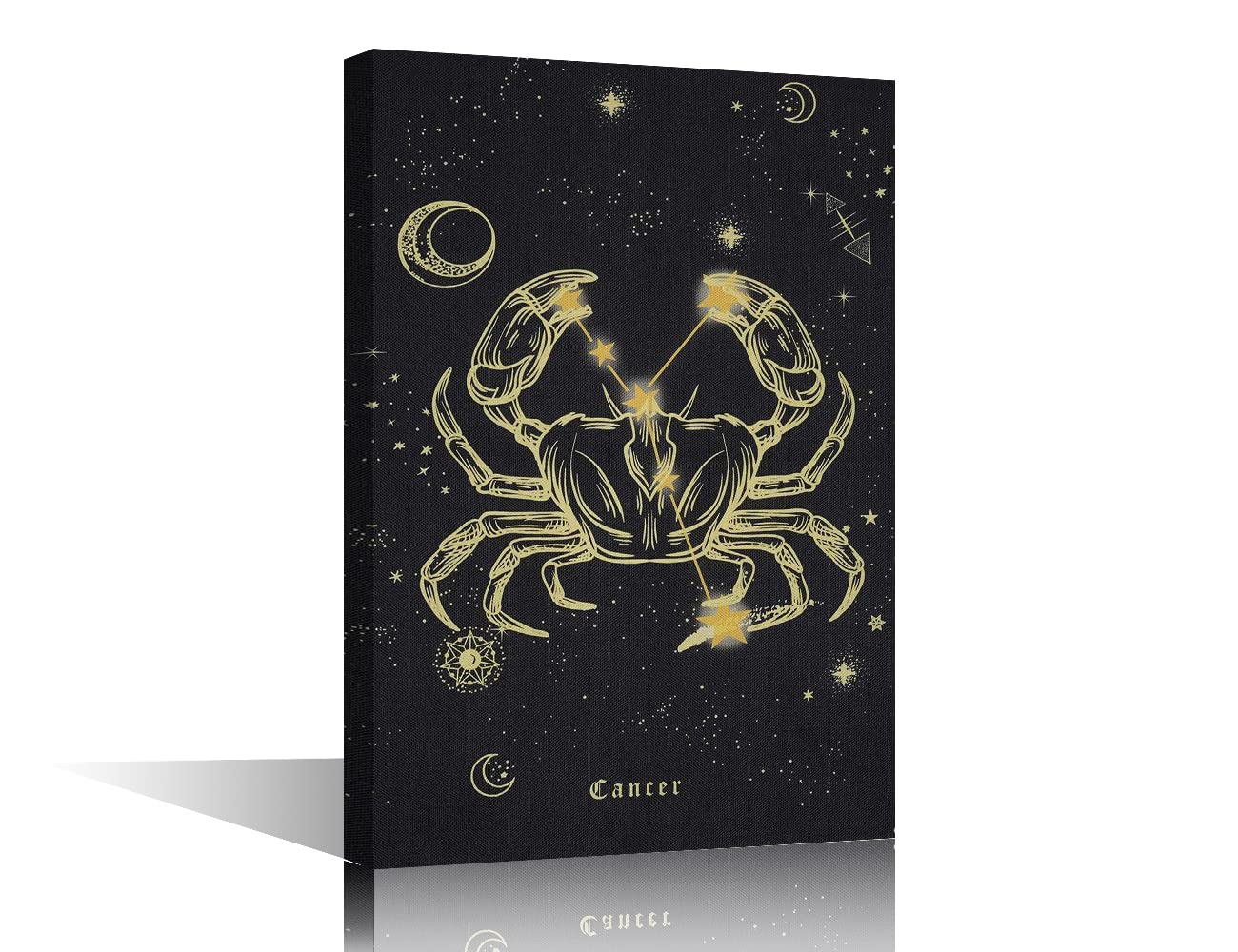 Wall Art Constellation Cancer Modern Painting Print Zodiac Constellation Poster Modern Wall Art Canvas Artwork for Living Room Home Bathroom Bedroom Office Decoration Ready to Hang - 18"W x 12"H