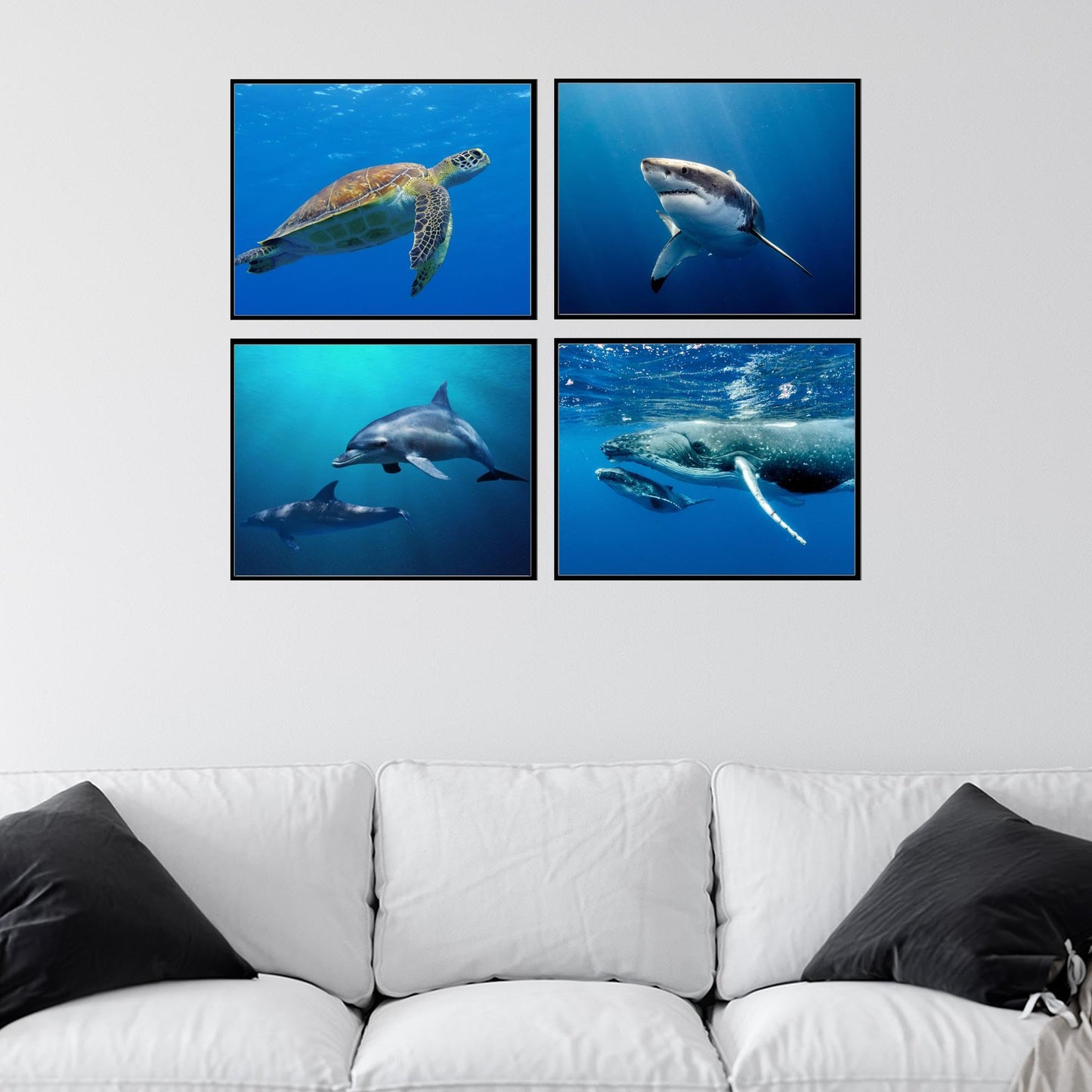 Insire Ocean Print Poster, Whale Shark Poster, Whale Poster, Dolphin Poster, Whale Pictures, Sea Turtle Poster, Dolphin Posters for a Wall, Shark Posters for Walls - Unframed (8x10”)