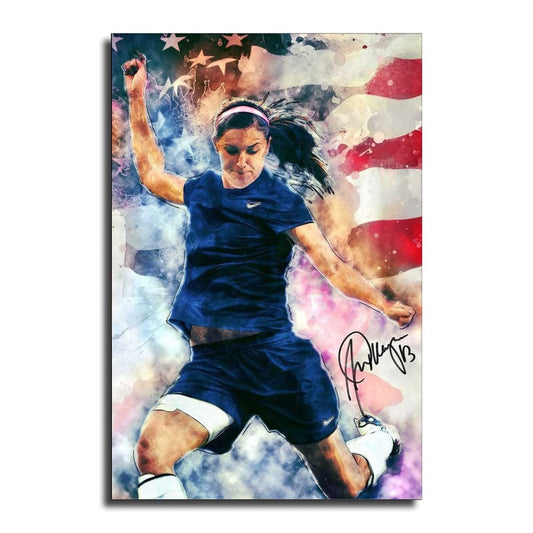 BUUTUUCE Alex-Morgan Soccer Star Sport Canvas Art Poster And Wall Art Picture Print Modern Family Bedroom Decor Posters 12x18inch(30x45cm)