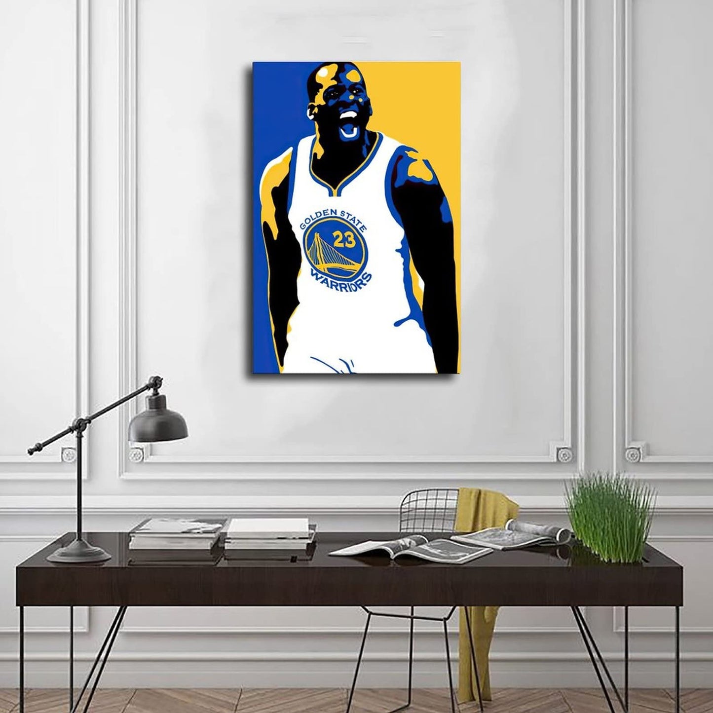 KAMUFF Draymond Green Poster Basketball Canvas Wall Art Dunking Picture Print For Boys Bedroom Unframe-style 12x18inch(30x45cm)