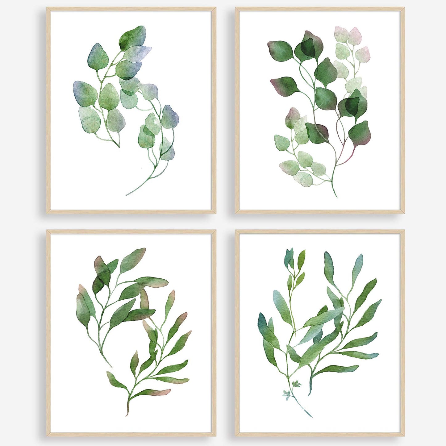 YASEN Plant Green Leaf Canvas Prints Wall Art Posters, Unframed Wall Art Prints 8x10, Botanical Prints Wall Decor Canvas Quotes for Bedroom