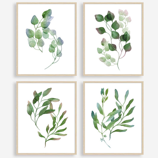 YASEN Plant Green Leaf Canvas Prints Wall Art Posters, Unframed Wall Art Prints 8x10, Botanical Prints Wall Decor Canvas Quotes for Bedroom