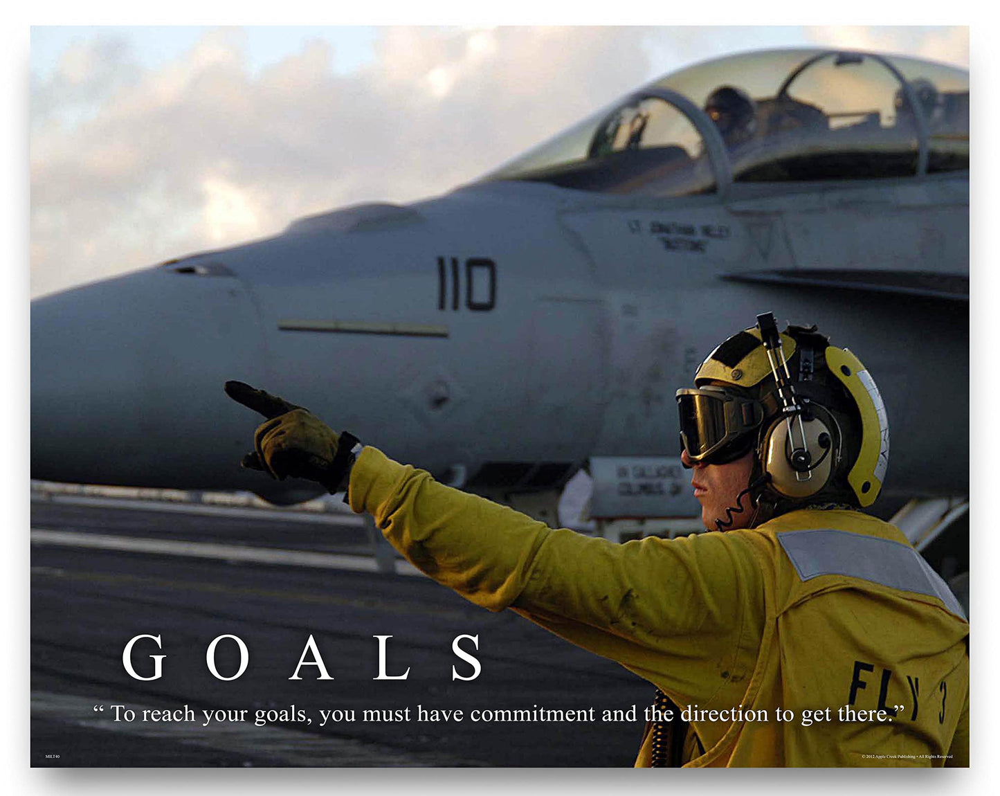 Apple Creek Military Motivational Poster Art Print 11x14 US Navy Air Force Fighter Jets Pilot Planes Academy