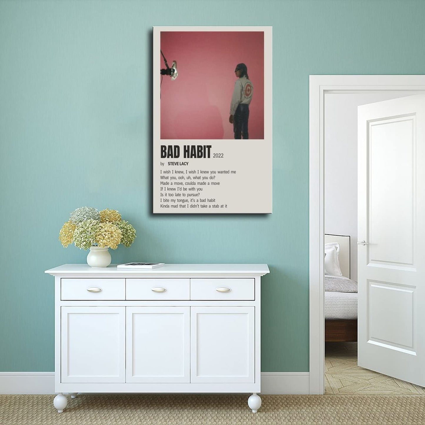 Singer Steve Lacy Bad Habit Music Canvas Poster Wall Art Decor Print Picture Paintings for Living Room Bedroom Decoration Unframe-style 08x12inch(20x30cm)