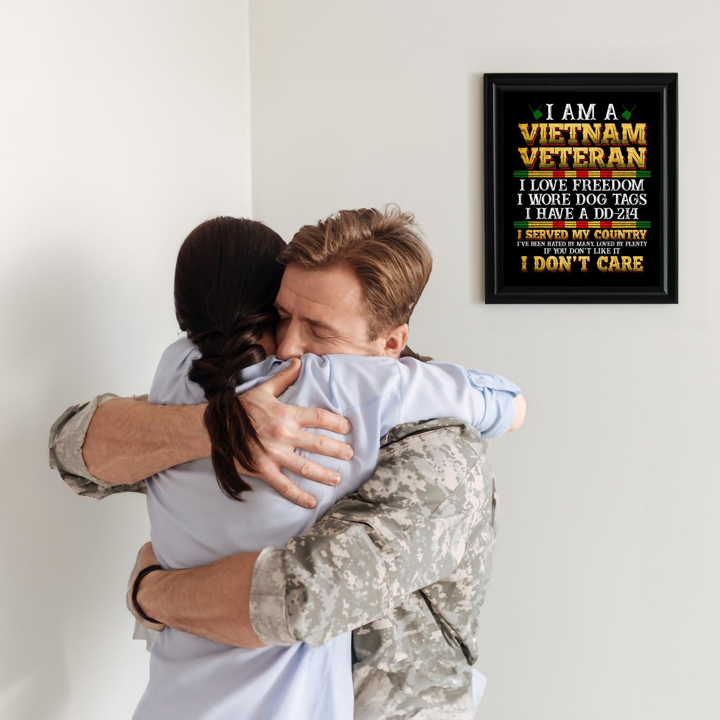 I'm a Vietnam Vet - American Veteran Wall Art Poster, This Patriotic Vietnam War Memorial Wall Art Print Is Ideal For a Home, Office Wall Decor, & Gift For Military Veterans Unframed - 8x10"