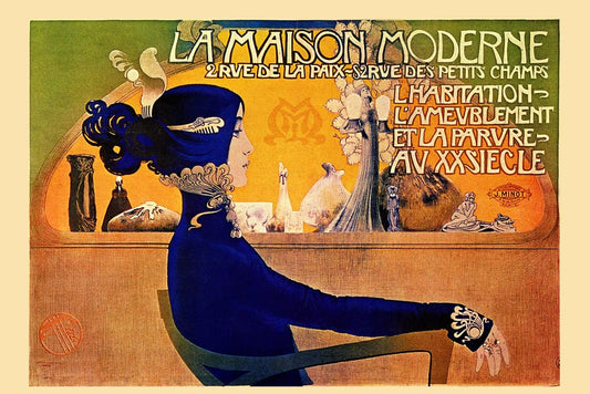 La Maison Moderne Fashion Vintage Illustration Art Deco Vintage French Wall Art Nouveau 1920 French Advertising Vintage Poster Prints Art Nouveau Decor Cool Wall Decor Art Print Poster 12x18
