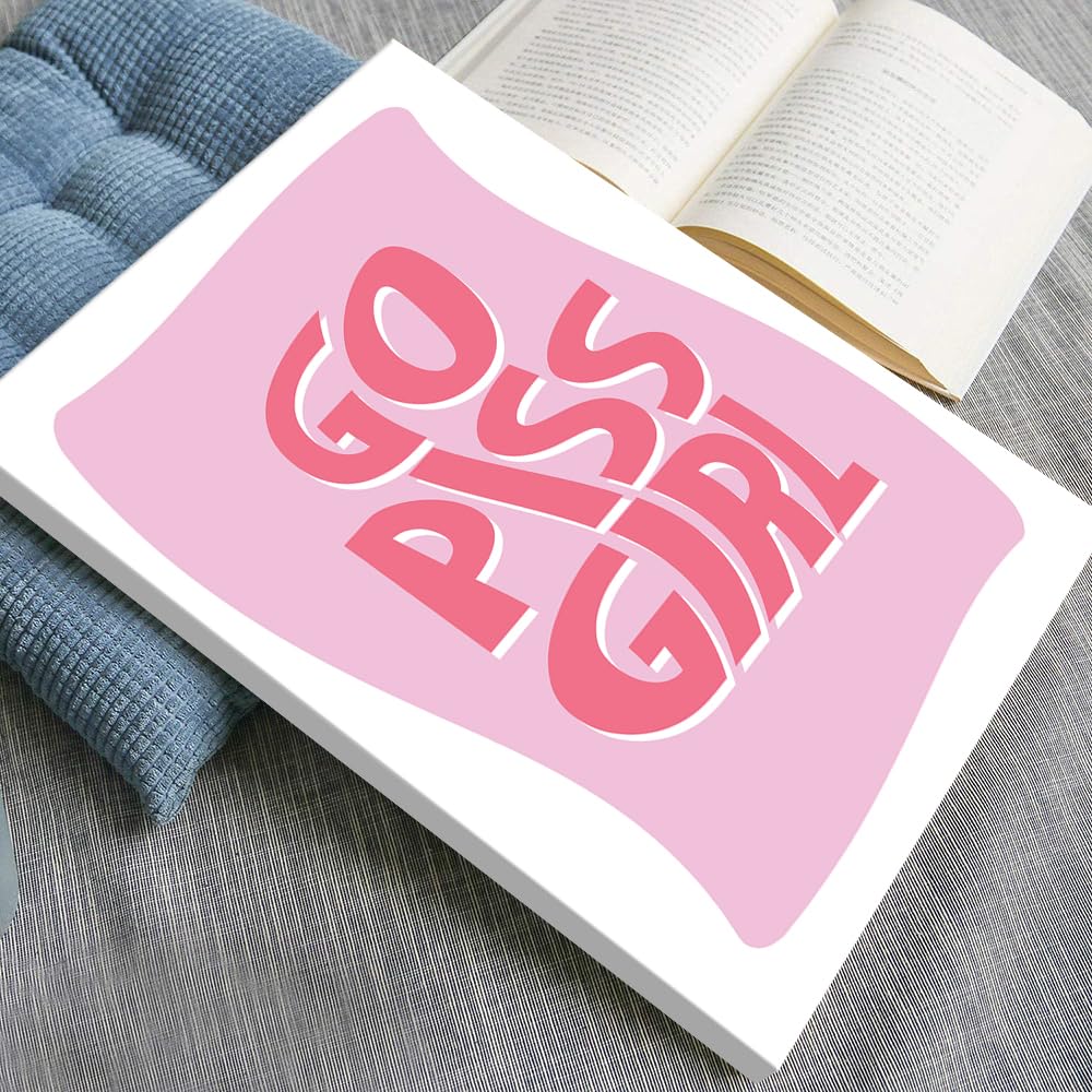 DFAIUY Go Piss Girl Poster Wall Art | Trendy Poster Wall Art Pink Aesthetic Decor Print Painting Home Decor Pop Culture Art Funny Cute Decor Bathroom Toilet 12x16in Unframed