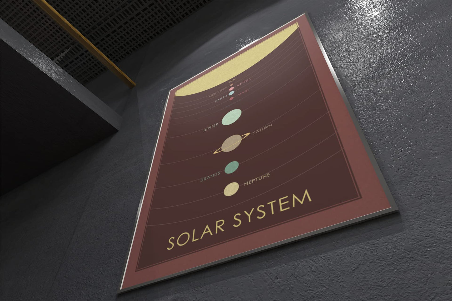 Solar System Wall Decor Educational Reference Classroom Nursery Kids Toddler Teens Room Decorations Homeschool Preschool Learning Activities Playroom Planet Cool Wall Decor Art Print Poster 12x18