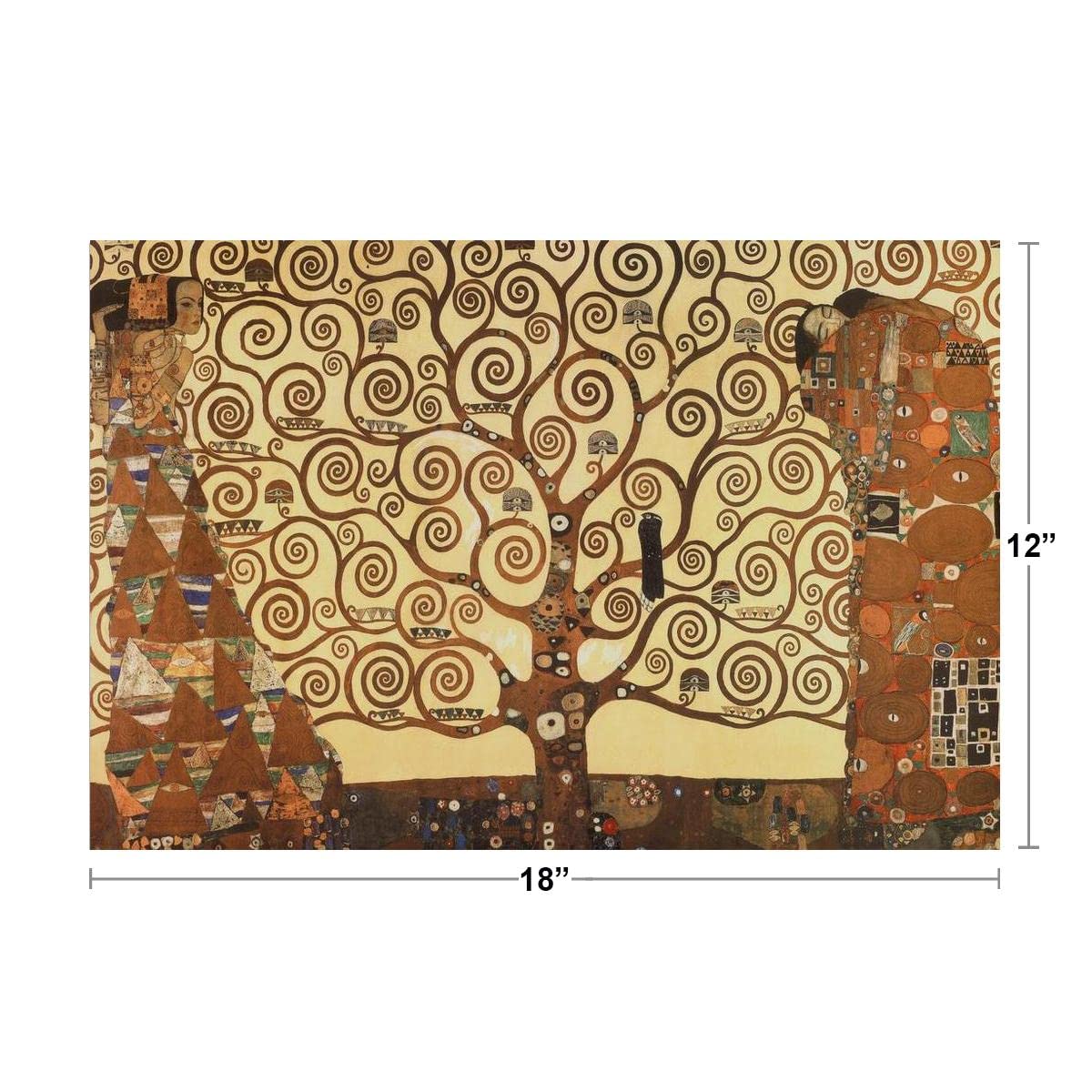 Gustav Klimt Tree of Life Stoclet Frieze Painting Poster 1909 Austrian Art Nouveau Symbolist Painter Nature Cool Wall Decor Art Print Poster 18x12