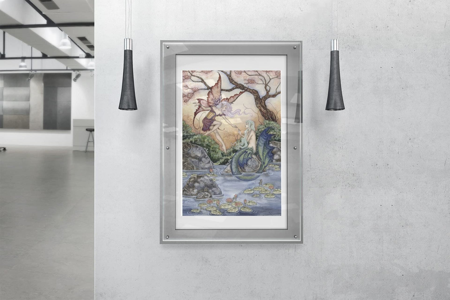 Fairy Mermaid Fairycore Grunge Room Decor Home and Office Wall Decor Aesthetic Room Cottagecore Vintage Teen Room Nursery Kawaii Fairies Witchy Goth Room Stuff Cool Wall Decor Art Print Poster 12x18