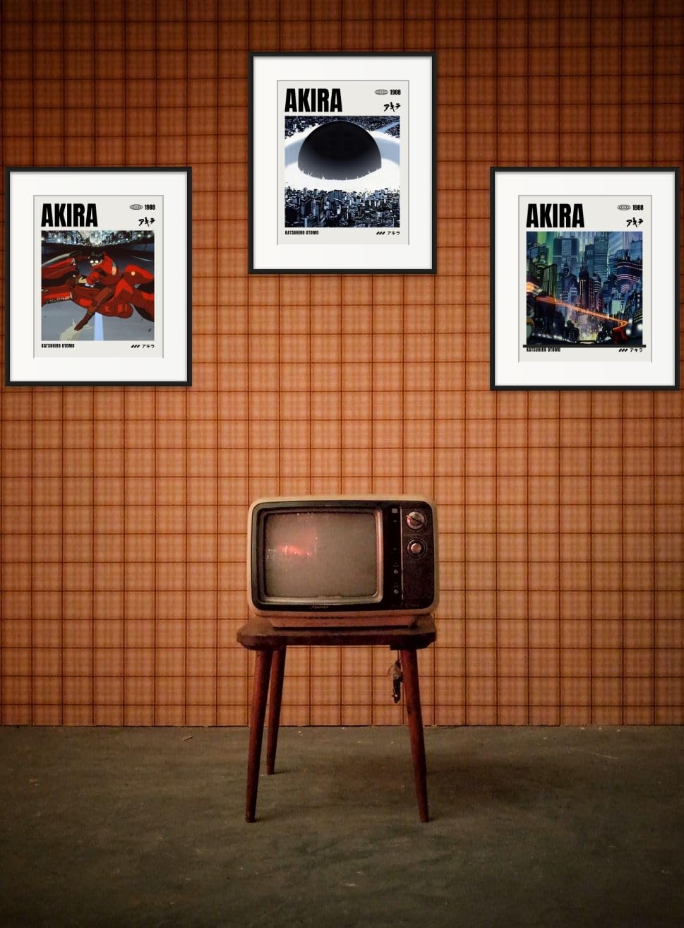 Ouroboros Art & Design - Akira - Japanese Manga - Anime Movie Poster And Wall Art Picture - Print Decor - 3 Pieces - 8x10'' Inch Unframed