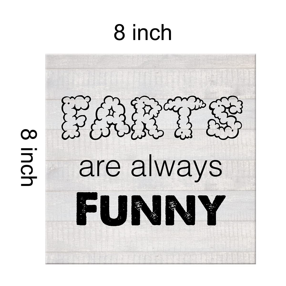 Country Humor Bathroom Canvas Prints Wall Art Decor Funny Bathroom Poster Painting Framed Artwork 8 x 8 Inch Home Restroom Shelf Wall Decoration Housewarming Gift
