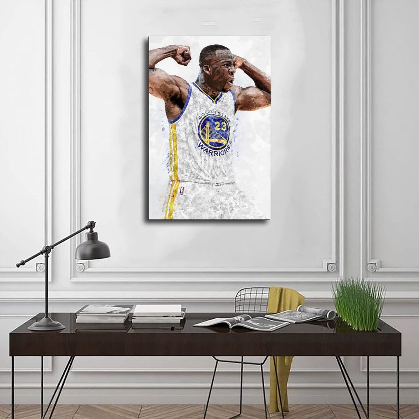 KAMUFF Draymond Green Poster Basketball Canvas Wall Art Dunking Picture Print For Boys Bedroom Unframe-style 12x18inch(30x45cm)