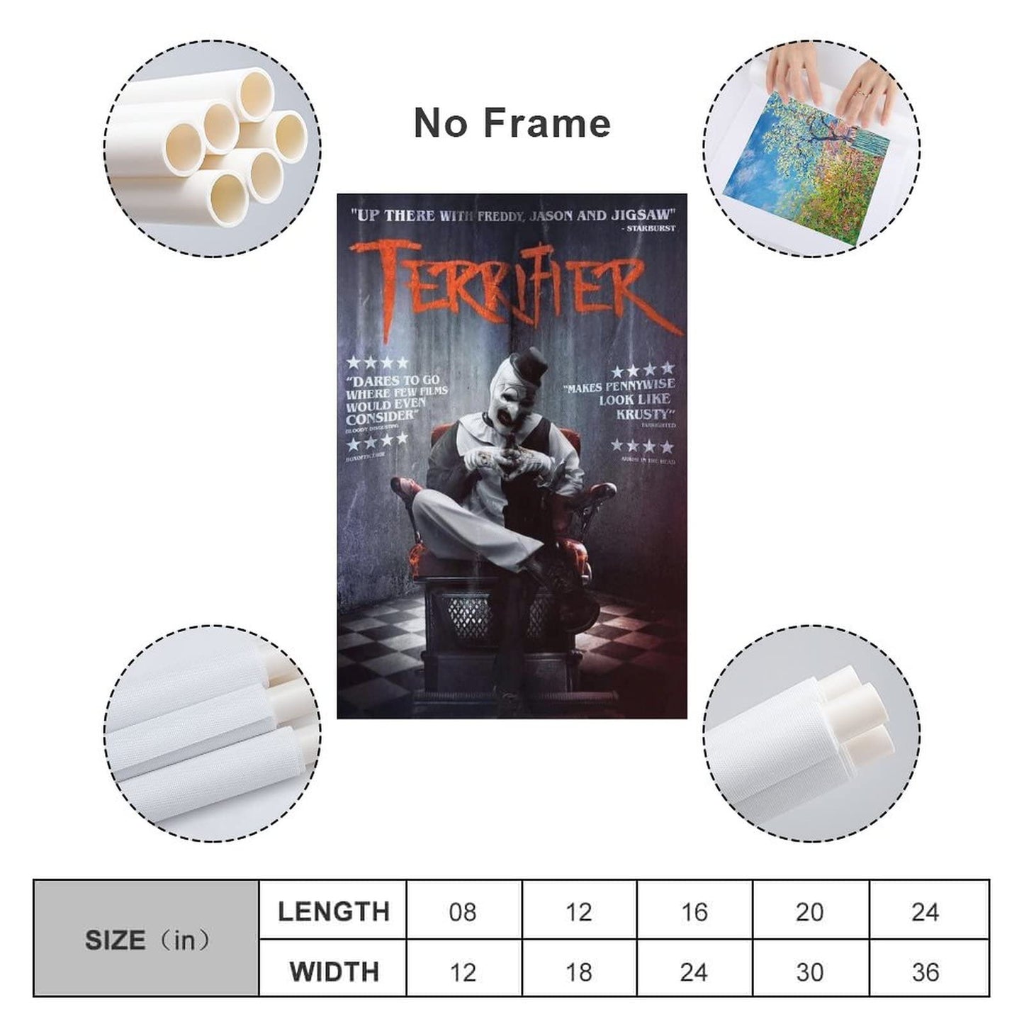 Terrifier 2 Poster 2022 New Movie Poster Canvas Art Poster And Wall Art Picture Print Modern Family Bedroom Decor Posters Unframe 12x18inch(30x45cm)