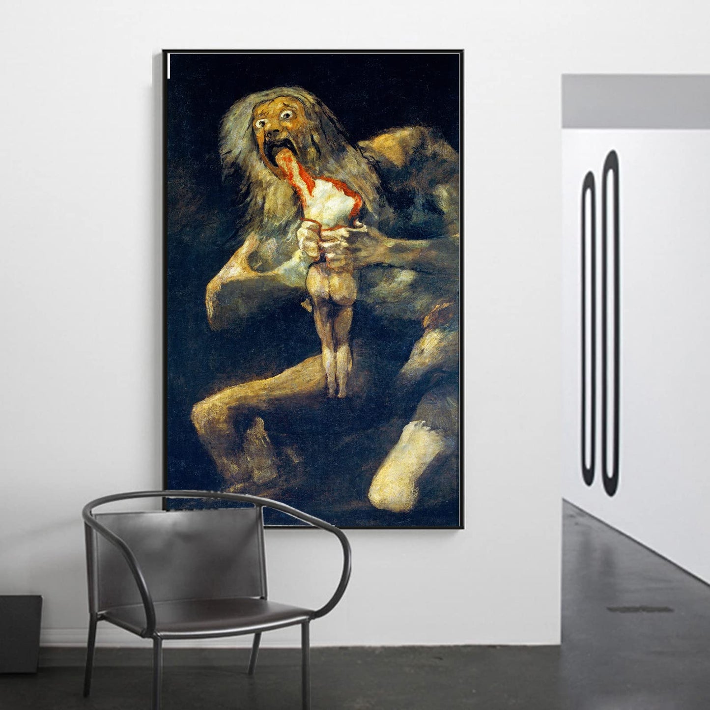 KWAY Francisco De Goya Poster - Saturn Devouring His Son Canvas Art Print - Modern Artwork Abstract Painting Cool Wall Decor for Bedroom Living Room Office Unframed (9x15in/23x38cm)